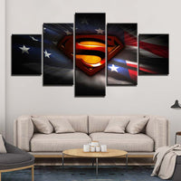 Tableau Déco Marvel HD Toile Peinture 5 Pièces Superman Affiches Moderne Maison