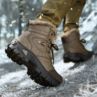 Bottes hiver pro-montagne chaussures de randonnée en plein air pour hommes fourrure