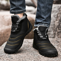 Chaussures Hommes Bottes En Cuir Hiver Chaud Cool Moto Haute Cheville Automne