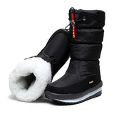 Bottes neige hiver Femmes plate-forme épais peluche imperméable antidérapantes chaussures chaude