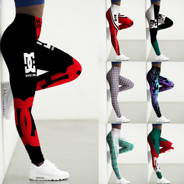 Legging Femmes Yoga Pantalon 3D Taille Haute Collants Gym Sport Leggings Push Up
