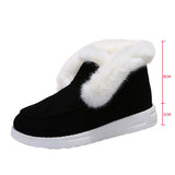 Bottines de neige femmes fourrure peluche hiver chaud chaussures cuir suédé confortable