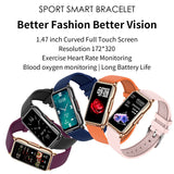 Montre intelligente Unisexe fréquence cardiaque moniteur d'oxygène sanguin Fitness sport