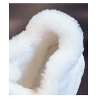 Bottes d'hiver en cuir véritable femmes baskets nouveau Plus fourrure neige bottines