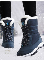 Bottes de neige en peluche chaude bottines d'hiver pour femmes chaussons imperméables