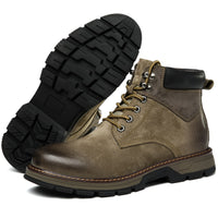 Bottes d'hiver en cuir naturel de vache véritable chaussures pour hommes les plus chaudes