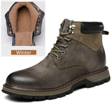 Bottes d'hiver en cuir naturel de vache véritable chaussures pour hommes les plus chaudes