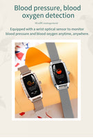Montre-bracelet femmes intelligente luxe diamant Smartwatch fréquence cardiaque oxygène