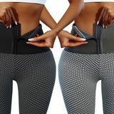 CHRLEISURE 2 pièces Sport Push Up Leggings femmes Legging Fitness entraînement