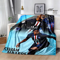 Kylian Mbappé motif couverture flanelle respirant chaud jeter doux literie voyage chambre