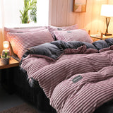 Housse de couette en velours en peluche imprimée à la chaleur edredom casal couvre-lits