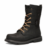 Bottes cuir randonnée Homme chasse tactique imperméable marche neige haut gamme