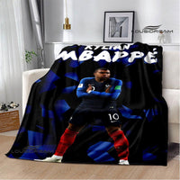 Kylian Mbappé motif couverture flanelle respirant chaud jeter pour literie voyage chambre