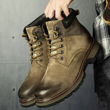 Bottes d'hiver en cuir naturel de vache véritable chaussures pour hommes les plus chaudes