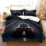 3D Voitures véhicules literie 3 pièces garçons chambre décor housse de couette taie d'oreiller