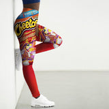 Leggings Femmes 3D Snacks Imprimé Collants Yoga Pantalon Gym Vêtement Push Up