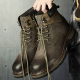 Bottes d'hiver en cuir naturel de vache véritable chaussures pour hommes les plus chaudes