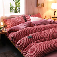 Housse de couette en velours en peluche imprimée à la chaleur edredom casal couvre-lits