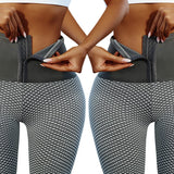 CHRLEISURE 2 pièces Sport Push Up Leggings femmes Legging Fitness entraînement