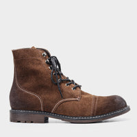 Bottes d'hiver en cuir véritable hommes style parachutiste américain solide en cuir souple