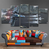 Tableau Déco HD Destroyer Millennium Falcon Rich Et Star Wars Peinture Panthère Salon