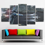 Tableau Déco HD Destroyer Millennium Falcon Rich Et Star Wars Peinture Panthère Salon