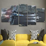 Tableau Déco HD Destroyer Millennium Falcon Rich Et Star Wars Peinture Panthère Salon