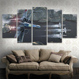 Tableau Déco HD Destroyer Millennium Falcon Rich Et Star Wars Peinture Panthère Salon