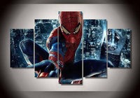 Tableau Spiderman Décoration Salon Chambre Enfants HD Imprimer 5 Panneaux Mural