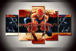 Tableau Spiderman Décoration Mural Salon Chambre HD Imprimer 5 Panneaux