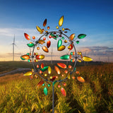Moulin à vent solaire en métal coloré unique et magique Nouveauté 2022