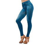 Leggings Polaire Doublé Hiver Jeans Jogging Slim 2 Poches Pantalon Femmes Fitness