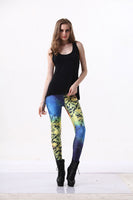 Leggings Fashion Motif Style Galaxy Space Grande Élasticité Transpiration Séchage Rapide