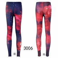 Leggings Fashion Motif Style Galaxy Space Grande Élasticité Transpiration Séchage Rapide