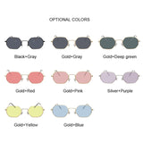 Lunettes De Soleil Femmes Vintage Multicolor Marque Designer Lentille Plat De Luxe Oculos
