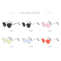 Sexy Petite Rétro Vintage,Lunettes De Soleil Cat Eye Pour Femmes Lunettes Multicolores Tendance 2019