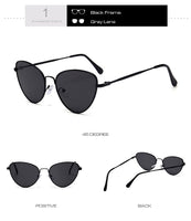 Sexy Petite Rétro Vintage,Lunettes De Soleil Cat Eye Pour Femmes Lunettes Multicolores Tendance 2019