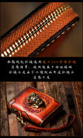 Original portefeuilles de luxe haut de gamme littéraire fait à la main Unisexe en cuir véritable