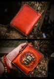 Original portefeuilles de luxe haut de gamme littéraire fait à la main Unisexe en cuir véritable