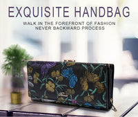 Portefeuilles Femmes Fashion En Cuir Véritable de luxe Multi-fonction Hasp Bourse