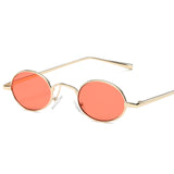 Petite Lunettes De Soleil Style Rétro Ovales Unisexe En Métal Cadre 2019 Vintage UV400