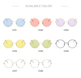 Lunettes De Soleil Pour Femmes Marque Design Cadre Métal Cercle Oculos UV400
