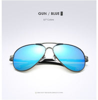 Lunettes de soleil unisexes GYsnail Miroir polarisé Style Aviateur en métal UV400
