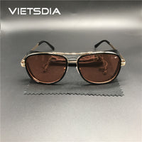 2019 Lunettes De Soleil Steampunk Pour Homme Tony Stark Rétro Vintage   UV400