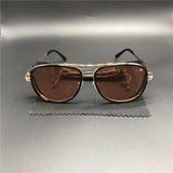 2019 Lunettes De Soleil Steampunk Pour Homme Tony Stark Rétro Vintage   UV400