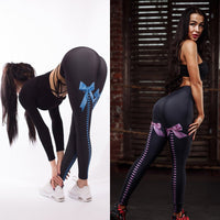 Leggings Femmes Taille Haute Imprimer Tricoté Push Up Vêtements De Sport Workout