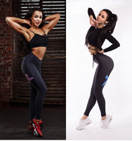 Leggings Femmes Taille Haute Imprimer Tricoté Push Up Vêtements De Sport Workout