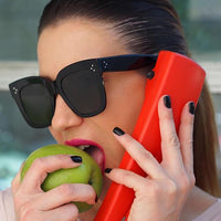 Kim Kardashian Lunettes De Soleil Lady Flat Top Rivet Sun Glasse UV400
