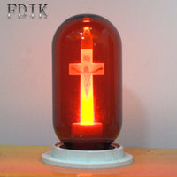 Christique Ampoule E27 90-265V Lampe LED Flamme Rouge décorative
