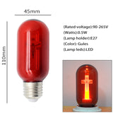 Christique Ampoule E27 90-265V Lampe LED Flamme Rouge décorative